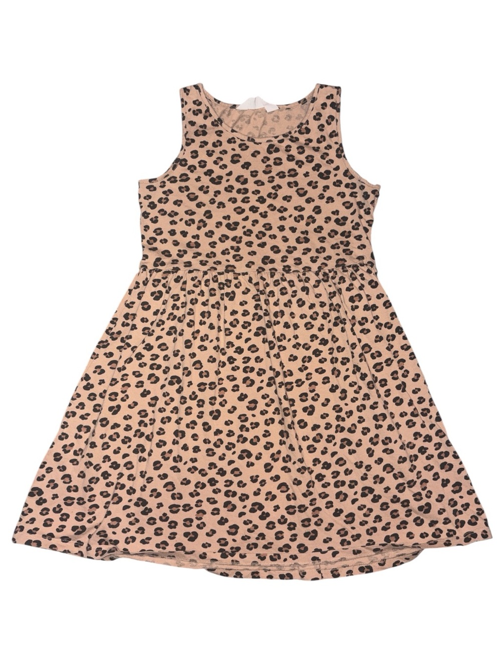 H&M Girls' Sleeveless Leopard Print Dress in Tan and Black